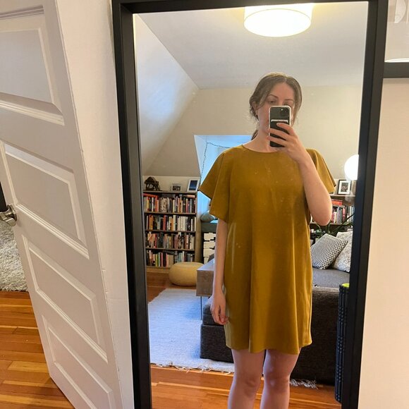 Zara TRF Mustard Mini Dress - Picture 2 of 5